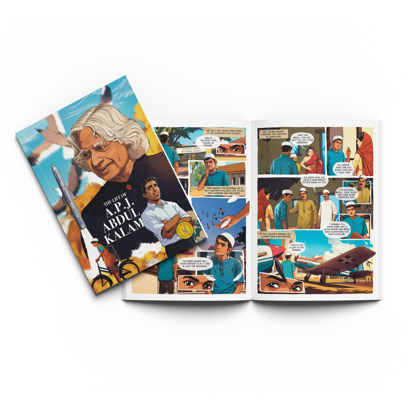 Great Indian Legends: Illustrated Comic Book Set (Pack of 4) | Vivekananda, Bhagat Singh, Chanakya, APJ Abdul Kalam